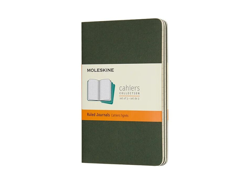 Notatbok 3pk P Linjert Myrtle Green