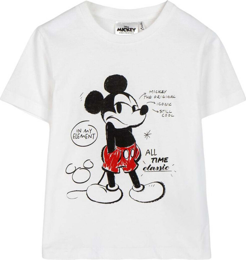 T-skjorte, Hvit, 104-110 - T skjorter & Topper - 100% Bomull