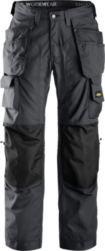 Snickers håndverksbukse 3223, stålgrå/svart, 84