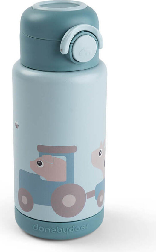Insulated bottle Tiny farm - Blue - 340 ml