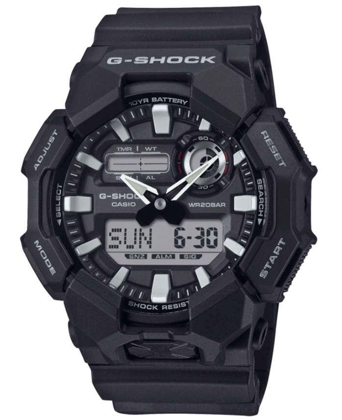 G-Shock GA-010-1AER - Anadigi - Sort - Herreklokker - Resinledd - Mineral