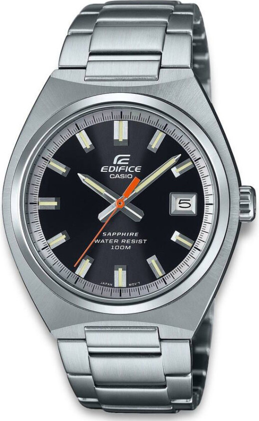 Edifice EFB-109D-1AVEF - Kvarts - Sølv - Herreklokker - Rustfritt stål - ledd m/pin - Safir