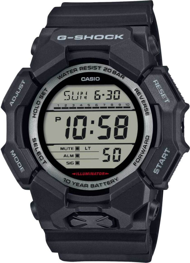 G-Shock GD-010-1ER - Digital - Sort - Herreklokker - Resin - Mineral