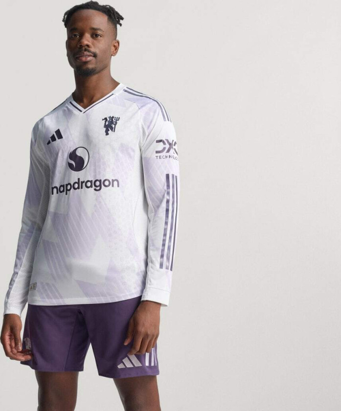 Manchester United Bortedrakt 2025/26 Langermet Authentic - adidas, størrelse Small