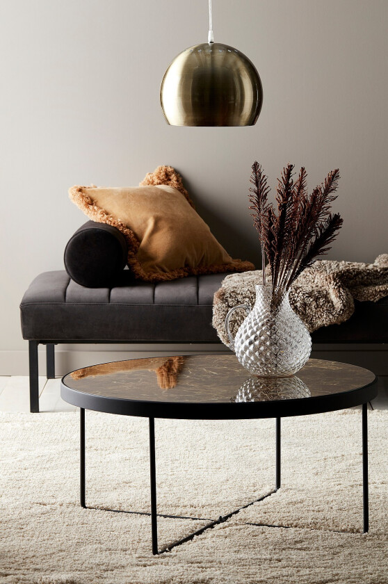 Sofabord Gellina Ø 80 cm - Brun