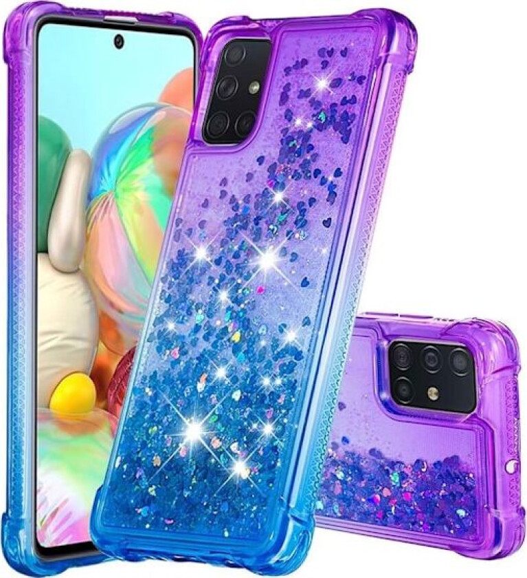 Princess Samsung Galaxy A71 deksel - Lilla / Mørke blå