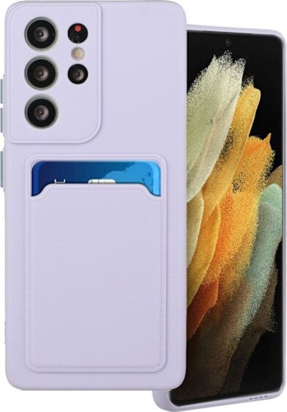 Card Holder Deksel til Samsung Galaxy S21 Ultra - Lyselilla
