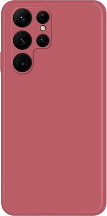 Avfaset gummiert anti-falldeksel for Samsung Galaxy S22 Ultra - Rød