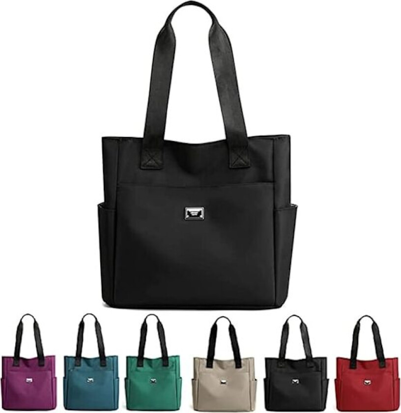 Totevesker for kvinner Nylon Skulderveske Stor Kapasitet Vanntett Crossbody Håndveske for Skole Shopping Reise Arbeid Daglig Bruk