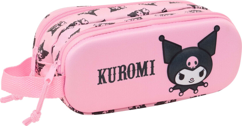 Kuromi 3D Dobbeltpennal, Lyserosa - Pennal - Polyester