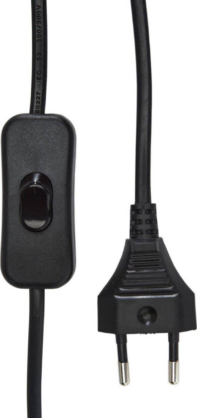 bordlampe Solo, svart/hvit, høyde 55 cm, stoff