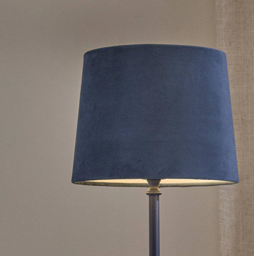 Bordlampe Tove, blå, høyde 56 cm, metall/stoff