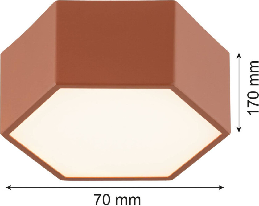 LED-taklampe Libre, terrakottafarget, stål, 3000 K