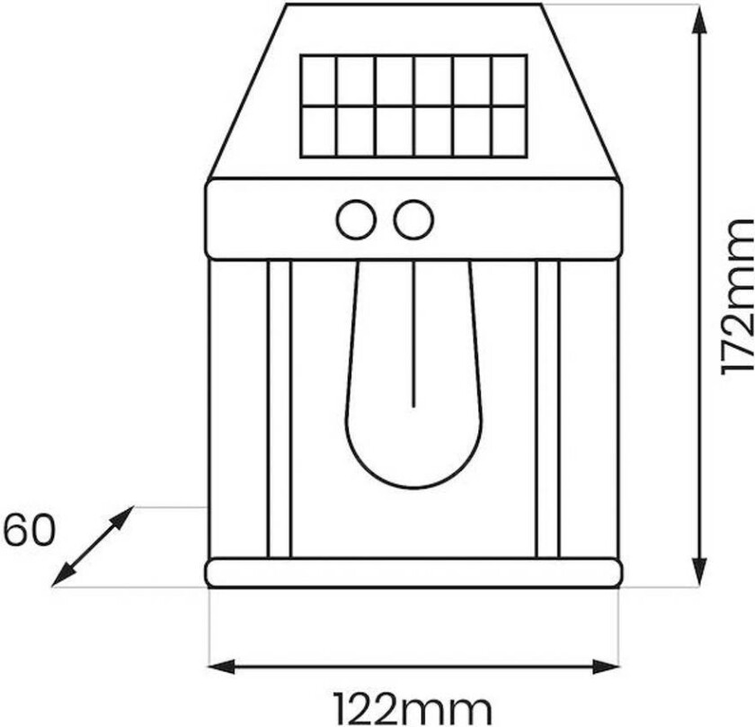 LED-utendørs vegglampe Filo, plast, svart, IP44