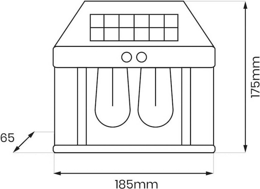LED-utendørs vegglampe Filo Double, svart, IP44