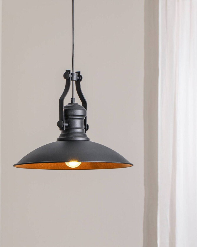 Fimda hengelampe, svart, Ø 41 cm, metall, E27