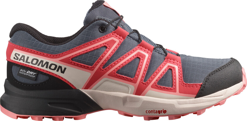 Junior Speedcross Waterproof Grisaille/Hushed Violet/Rouge Red