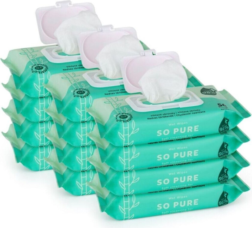 SoPure Våtservietter, 12-pakning (672 stk)