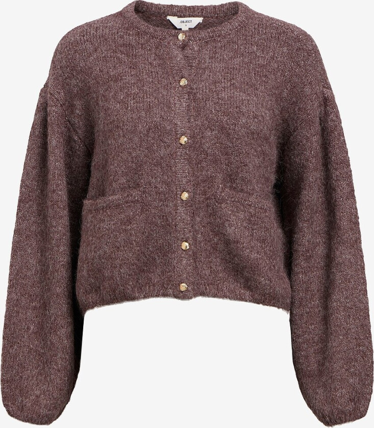 Kardigan objSaggia LO L/S Knit 135 - Brun