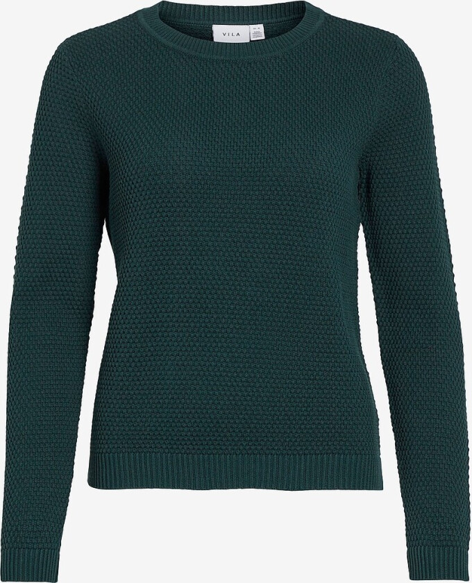 Genser viDalo O-neck L/S Knit Top - Blå