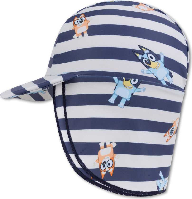 Bluey Stripete UV-Badehette, 2-4 år - UV Klær