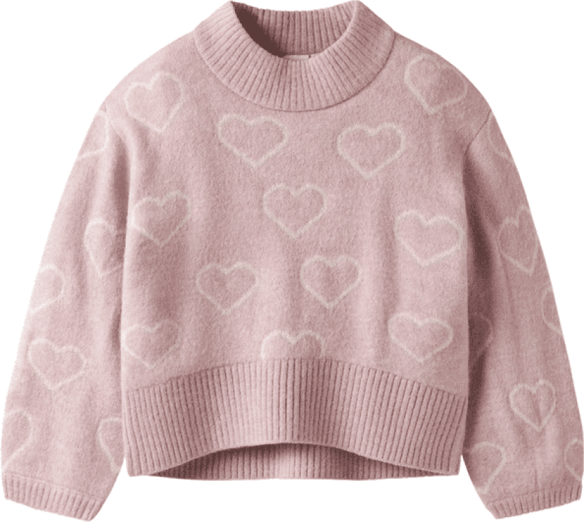 Name It Nkfleify oversized genser til barn, Burnished Lilac