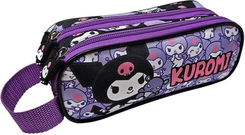 Hello Kitty Kuromi double pencil case