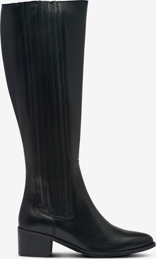 Støvler Biacarol Chelsea Knee High Boot Smooth Leather - Svart