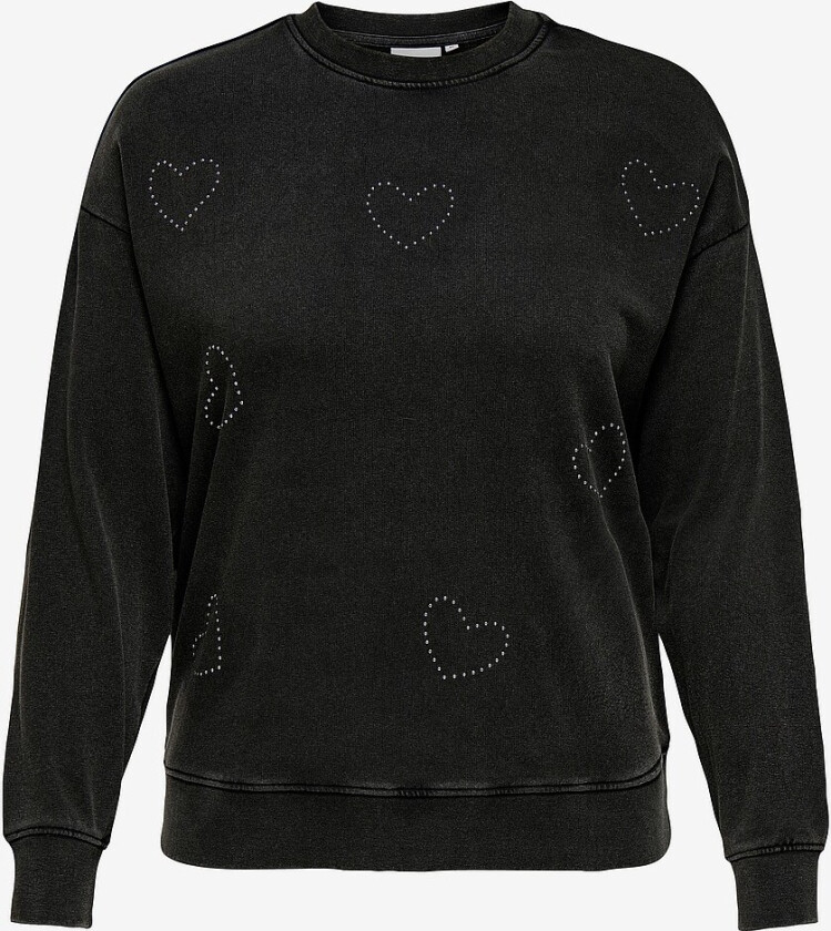 Collegegenser carInda L/S O-neck Swt Jrs - Svart