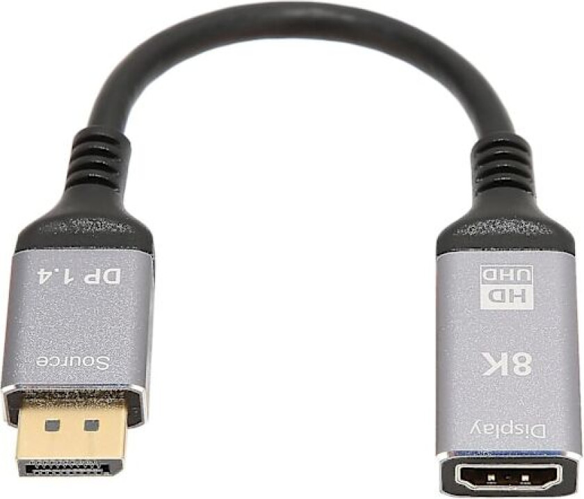 8K 48Gbps HDR 3D DisplayPort 1.4 til HDMI 2.1 Kabel - AV Adapterledning for Laptop PC TV Projektor