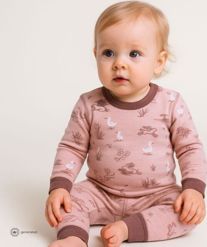 Body Ull og Bambus Gås Rosa