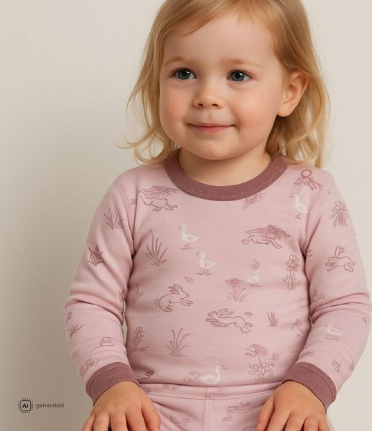 Bilde av Trøye Ull og Bambus Gås Rosa