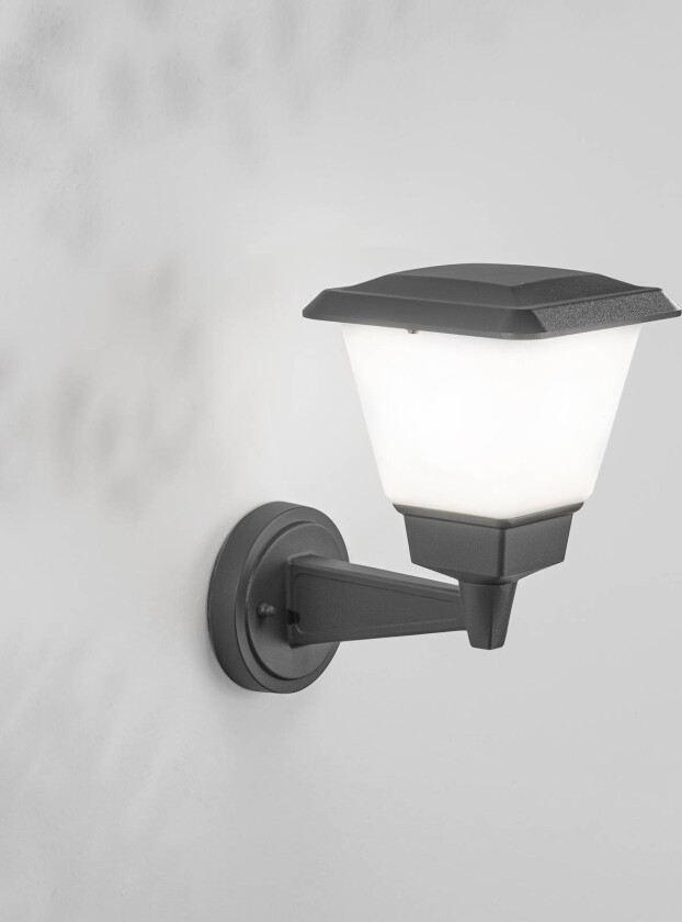Utendørs vegglampe Lena, mørkegrå, metall, E27, 27 cm, IP54