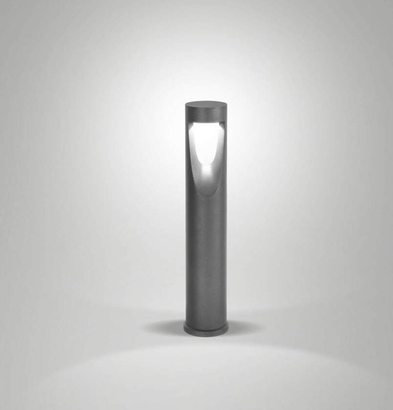 LED-gatelampe Teo, 60 cm høy, svart, metall, IP65