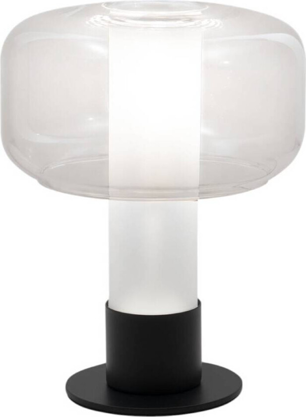 Bordlampe Flick, klar, glass, 28 cm, dimbar, E14