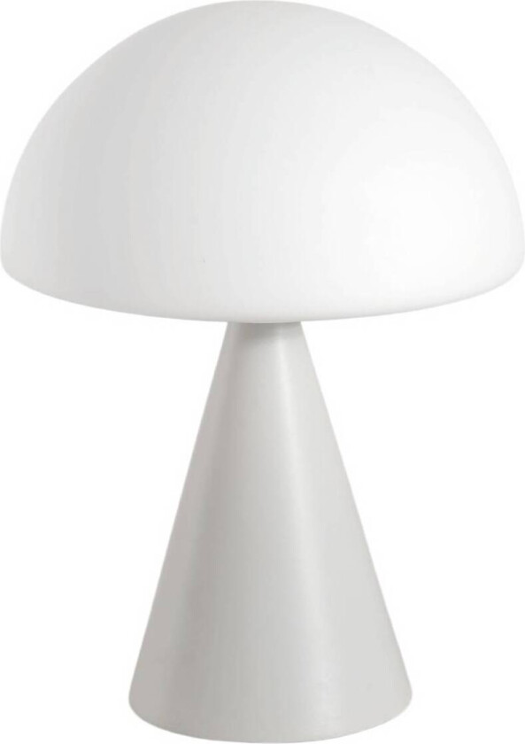 LED-bordlampe Blip, hvit, glass, CCT, berøringsdimmer