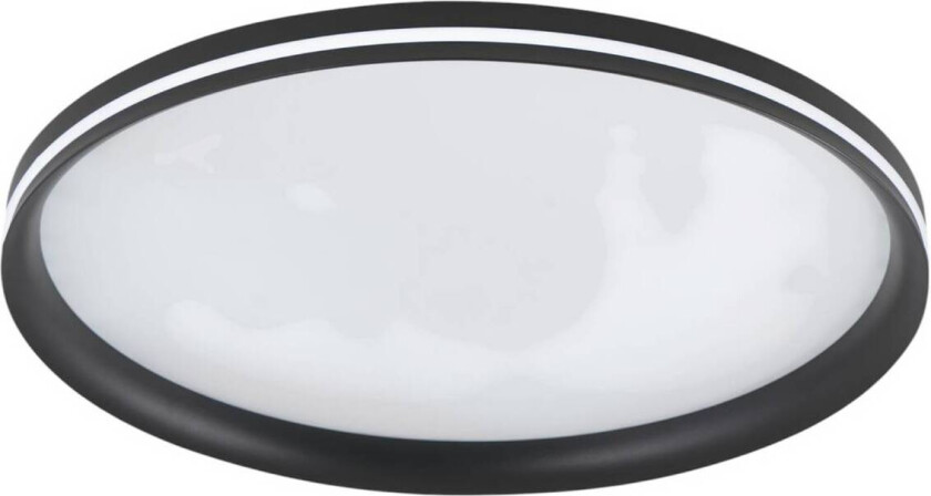 LED-taklampe Isy, svart, Ø 55 cm, metall, CCT, dimbar