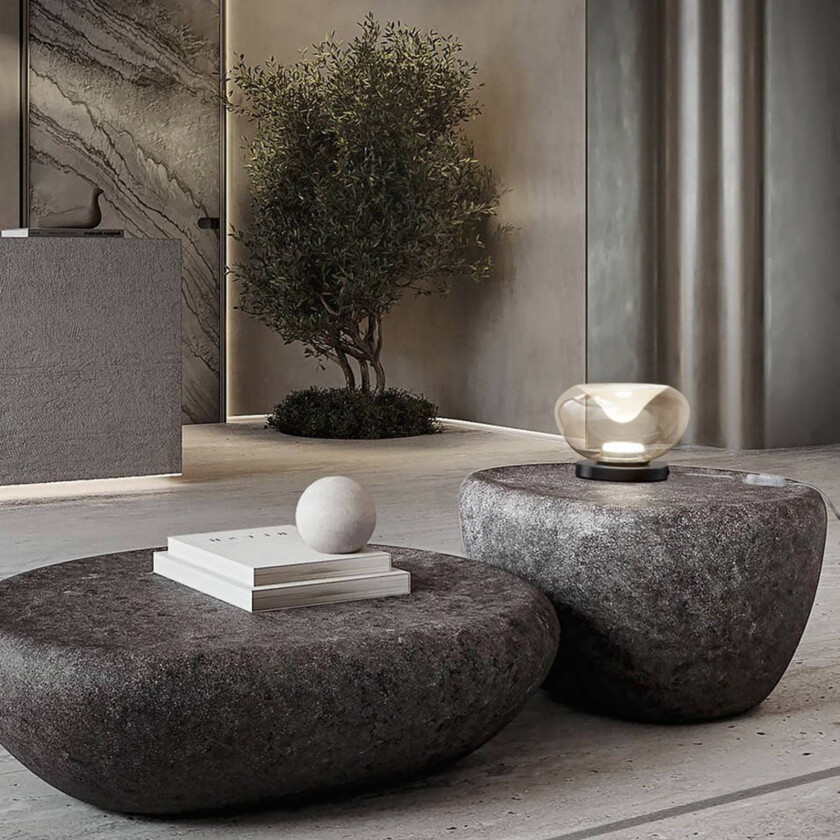 LED-bordlampe Brena, cognac, glass, CCT, dimbar