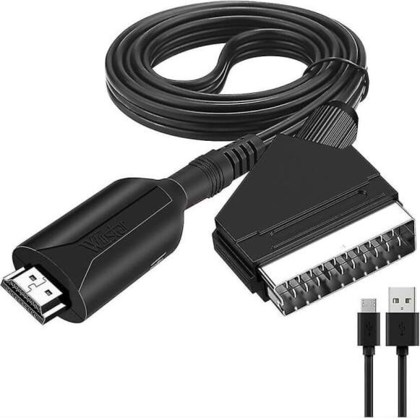 HDMI til scart-kabel 1 meter lang direkte tilkobling Praktisk konvertering Fk
