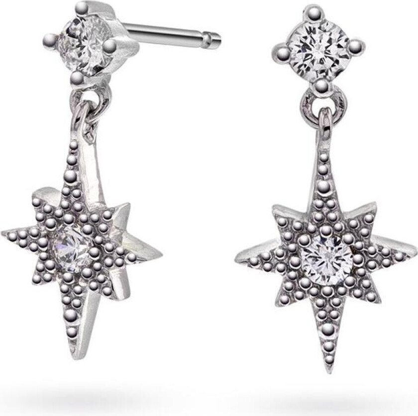 Stars øredobber i 925 sølv med zirkonia