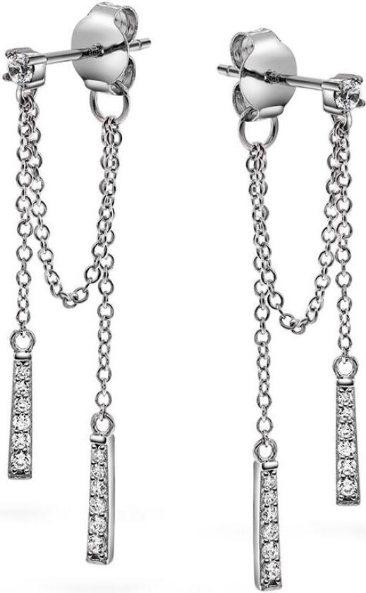 Shimmer øredobber i 925 sølv med zirkonia