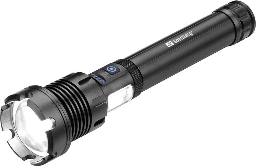 Survivor 7in1 Torch Powerbank 10000mAh Nødlader - Svart - 10000 mAh