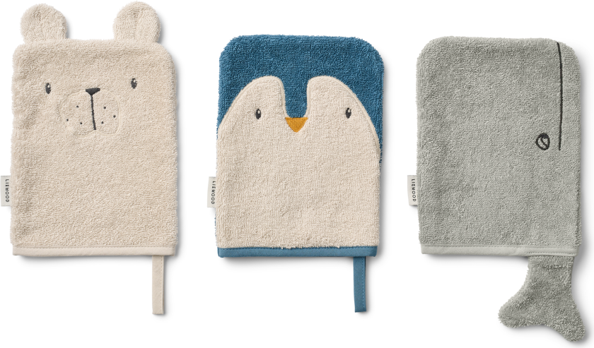 Sylvester Vaskeklut 3-pakning Arctic Sea Ocean View Arctic Sea Ocean View One Size Blå One Size Unisex