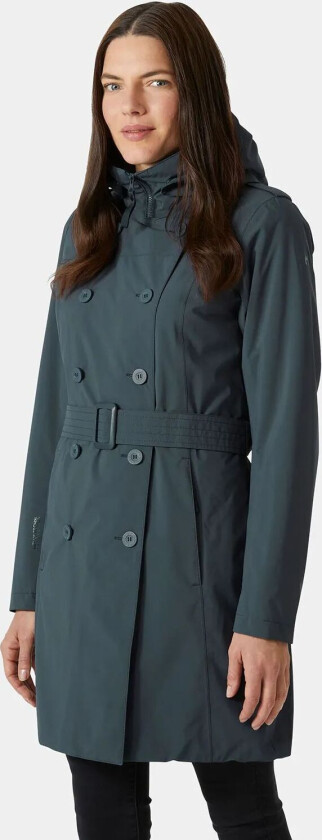 Dame Urb Lab Welsey Isolert Trenchcoat Blå M LillaM