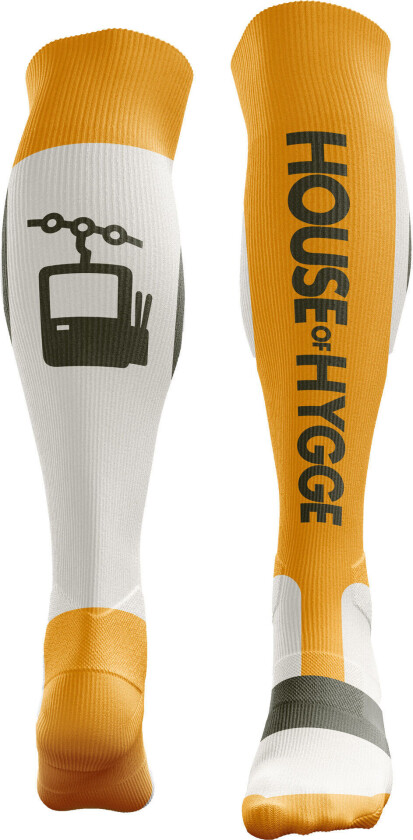 House Of Hygge Skisokker House Of Hygge Gul Hvit S(36-39)