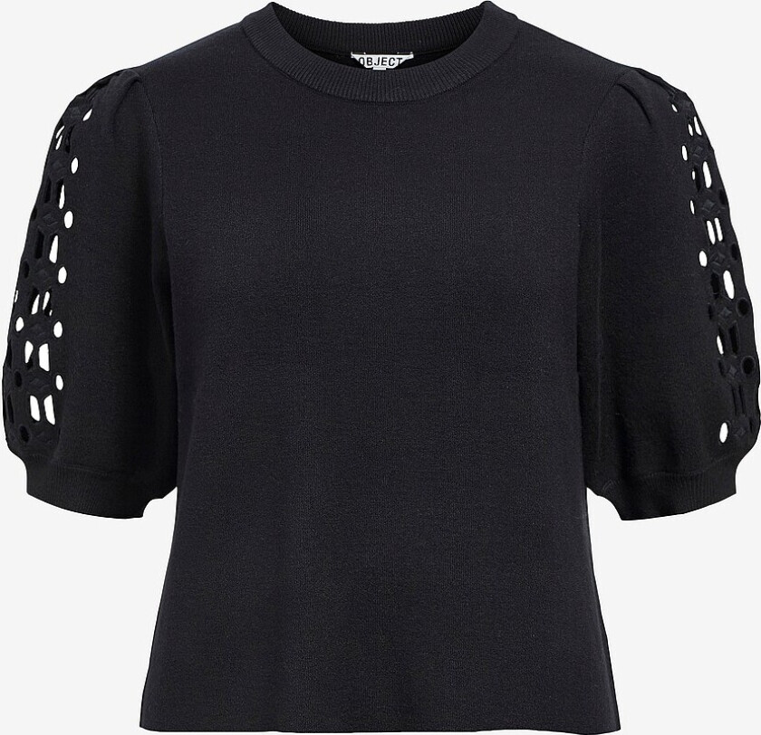 Pullover objYuki S/s RE Knit - Svart