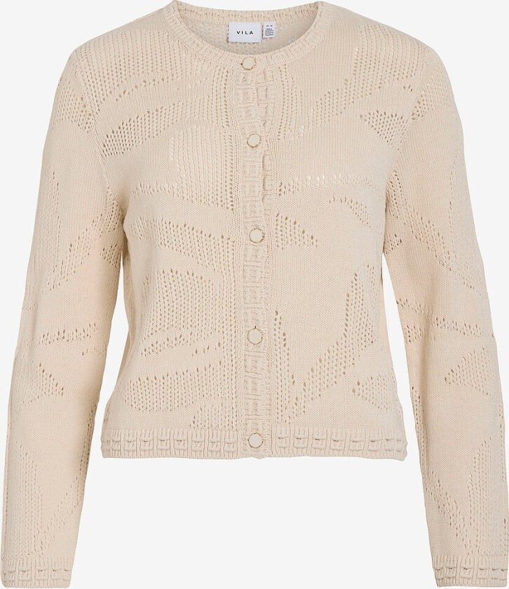 Kardigan viEileen O-neck L/S Knit - Grå