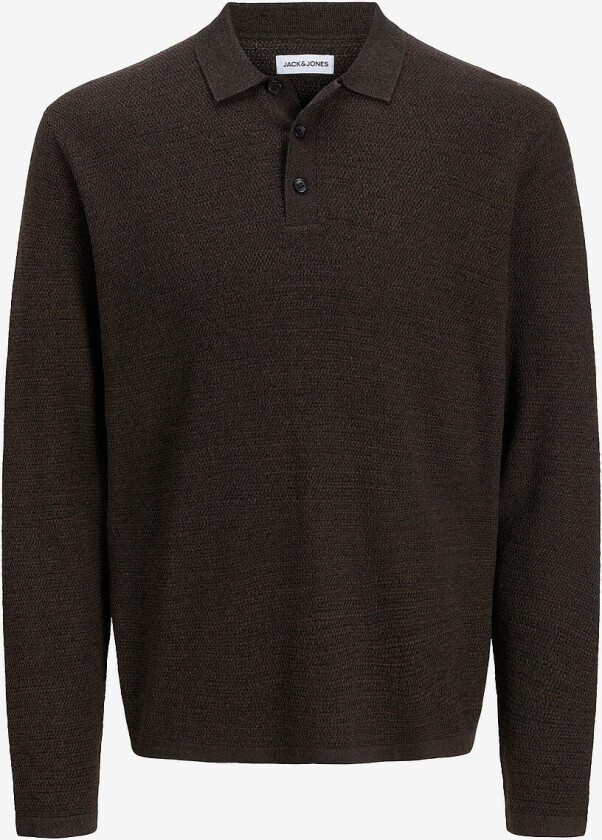 Pullover jjeGeorge Knit Polo LS SN L Brun