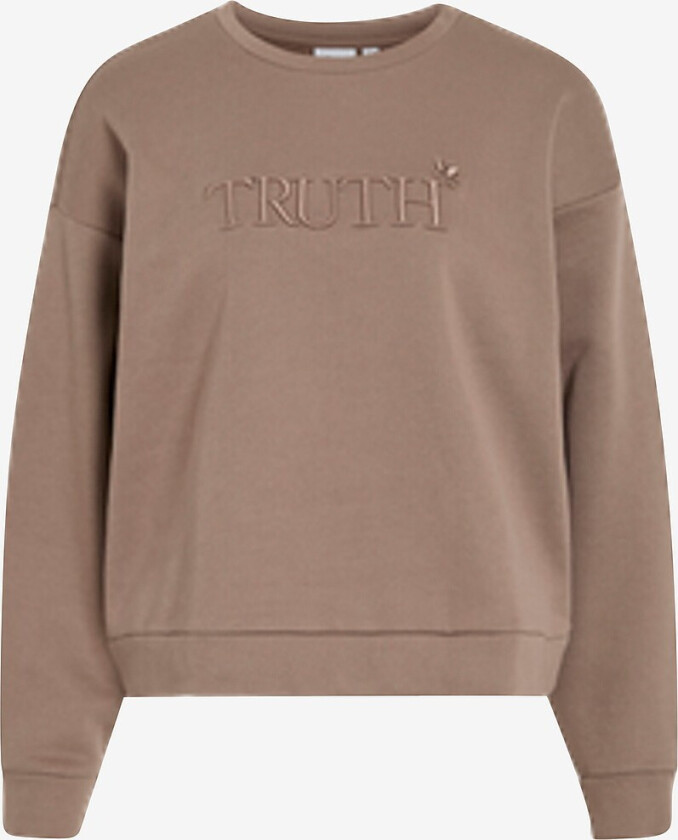 Collegegenser viElsk L/s O-neck - Natur