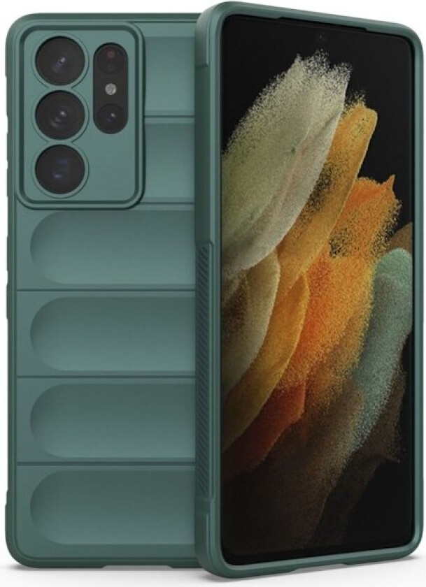 Deksel med mykt grep for Samsung Galaxy S21 Ultra 5G - Grønn